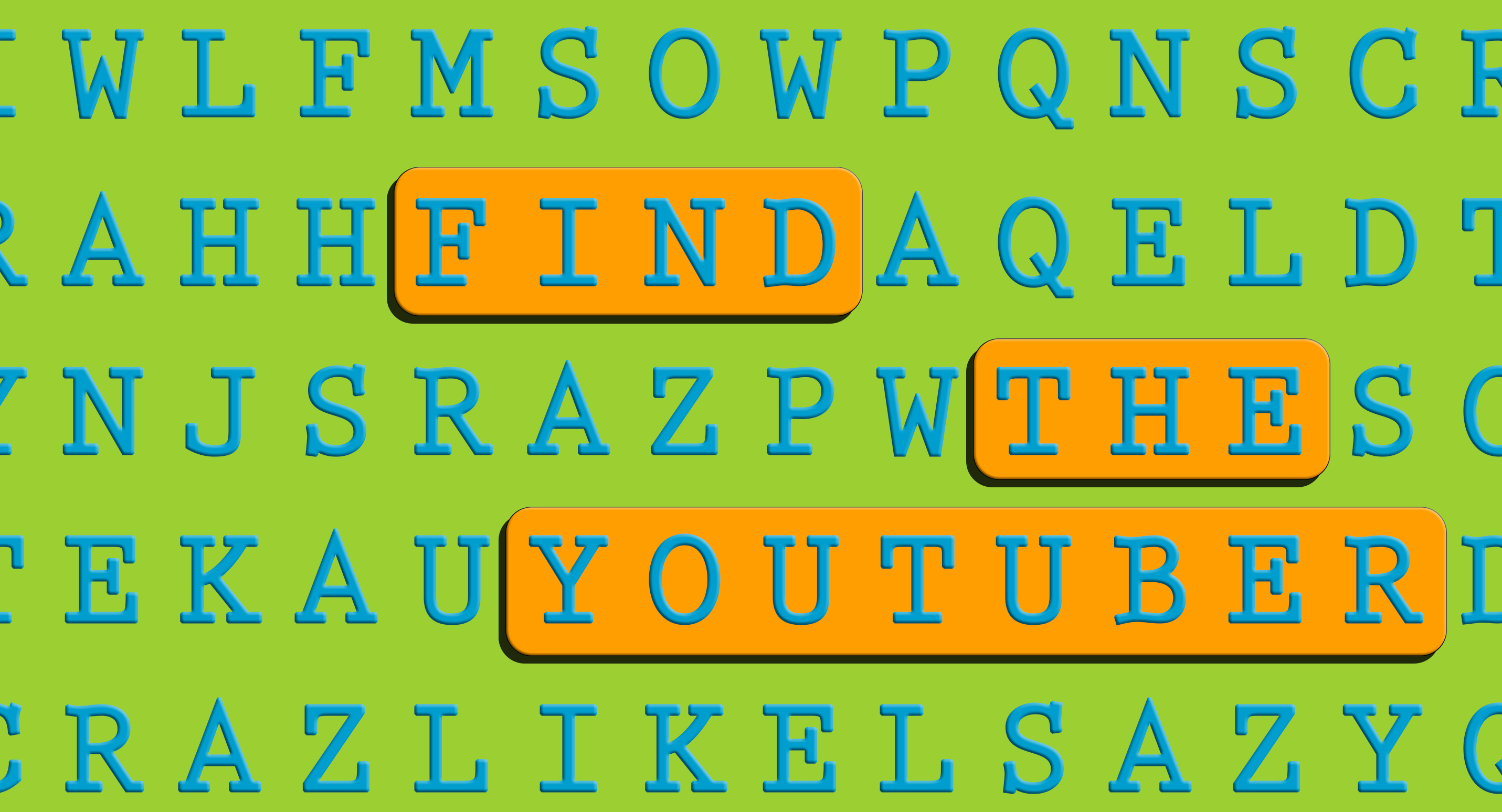 Find The YouTuber Word Search