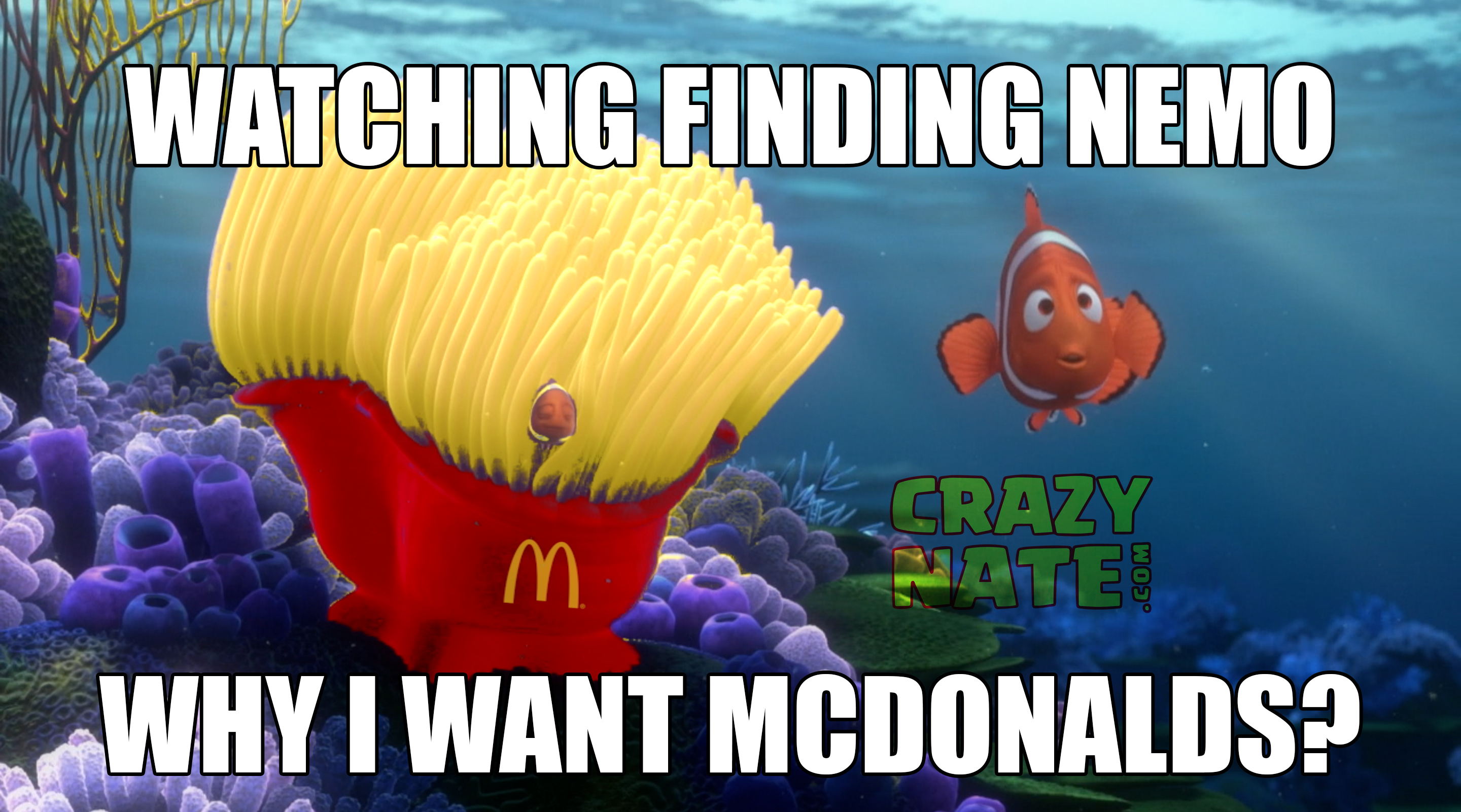 Watching finding nemo, and all of a sudden I want Mcdonalds MEME
