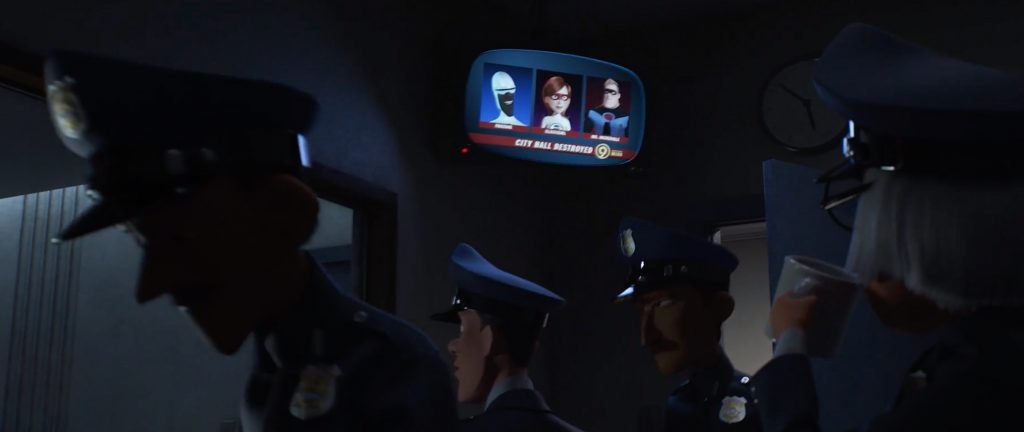 incredilbes 1 easter egg in incredibles 2