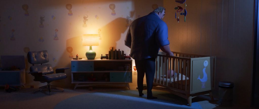 luxo ball hidden in the babies room for incredibles 2