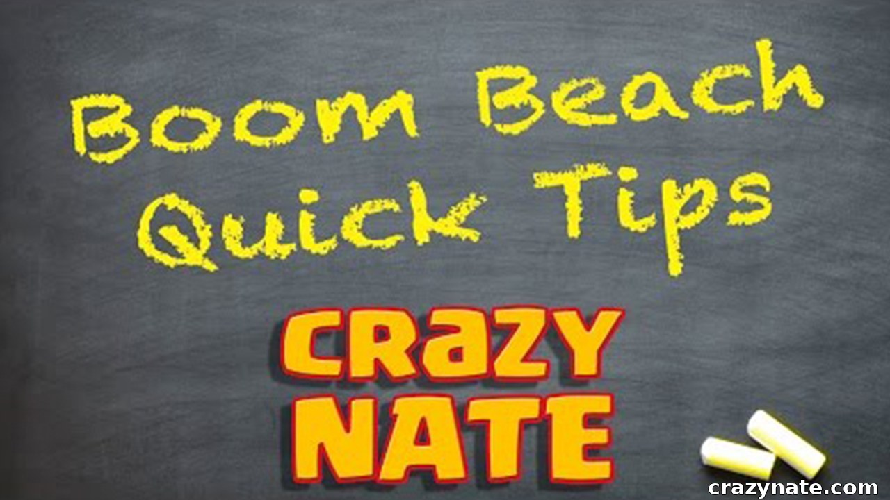Boom Beach Quick Tips